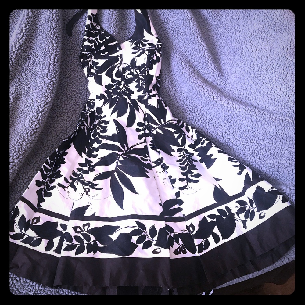 Brown/black spring dress
